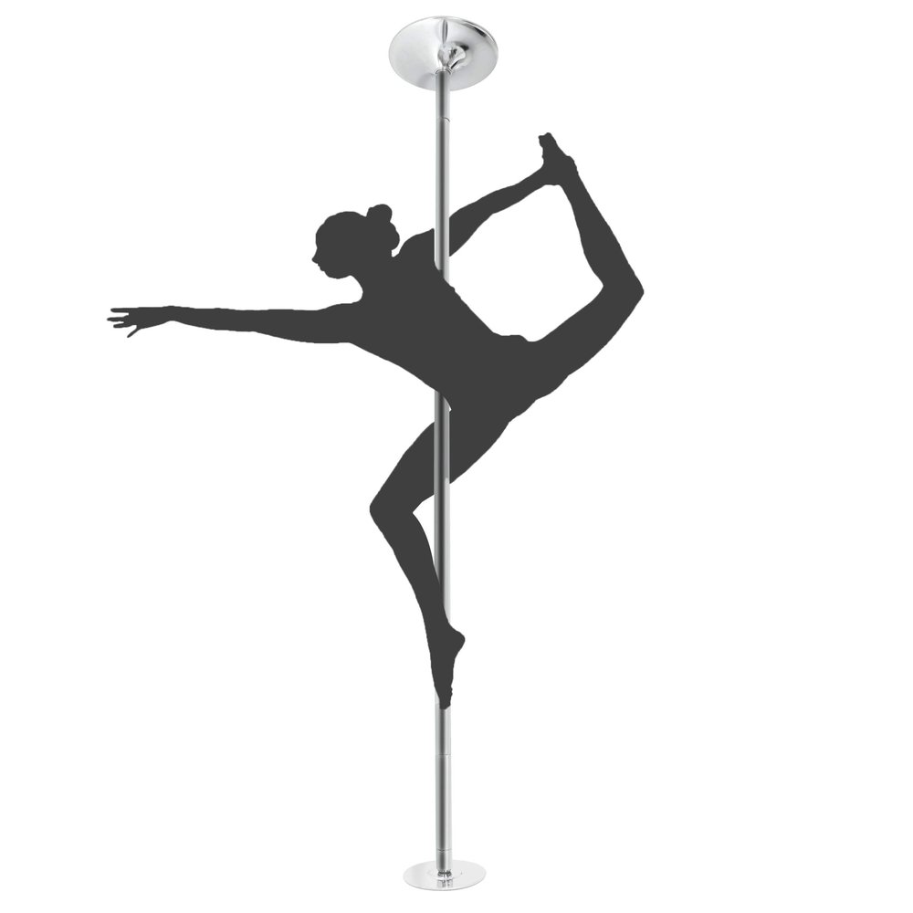 JungleA Removable Spinning Dance Pole Kit 45mm Professional Dance Sport Exercise Club,Height Adjustable