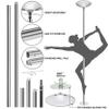 JungleA Removable Spinning Dance Pole Kit 45mm Professional Dance Sport Exercise Club,Height Adjustable view 3