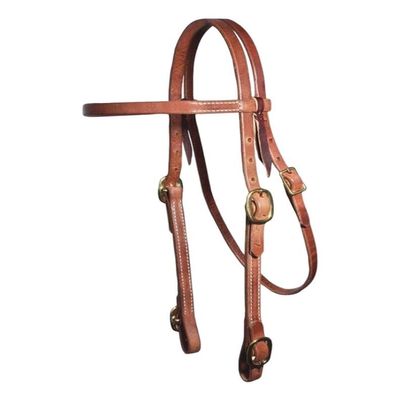 Professional S Choice Browband Double Buckle Headstall Oiled N/A