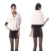 Womens Winter Cape Wedding Wrap Scarves Faux Fur Shawl Warm Fur Stole for Girls view 2