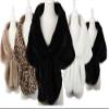 Womens Winter Cape Wedding Wrap Scarves Faux Fur Shawl Warm Fur Stole for Girls view 3