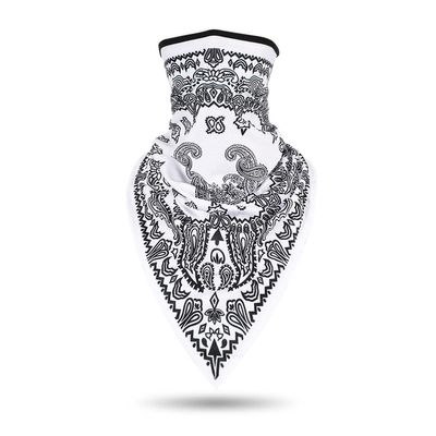 LKXHarleya Bandanas Headband - Quick Dry, UV Protection, Windproof Multifunctional Balaclava Face Mask Seamless Neck Gaiter Scarf Paisley Print Head Wraps(White)