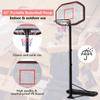 GYMAX Basketball Hoop, 6.5-10FT Height Adjustable Basketball System with 3 Thick Tube, Shatterproof Backboard, 2 Wheels, All Weather Portable Basketball Goal for Kids Teens Adult, Indoor Outdoor Gym view 3