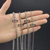 Sunique 2 MM Square Rolo Chain Stainless Steel Round Box Chain Necklace Men Women Jewelry 26 Inches view 2