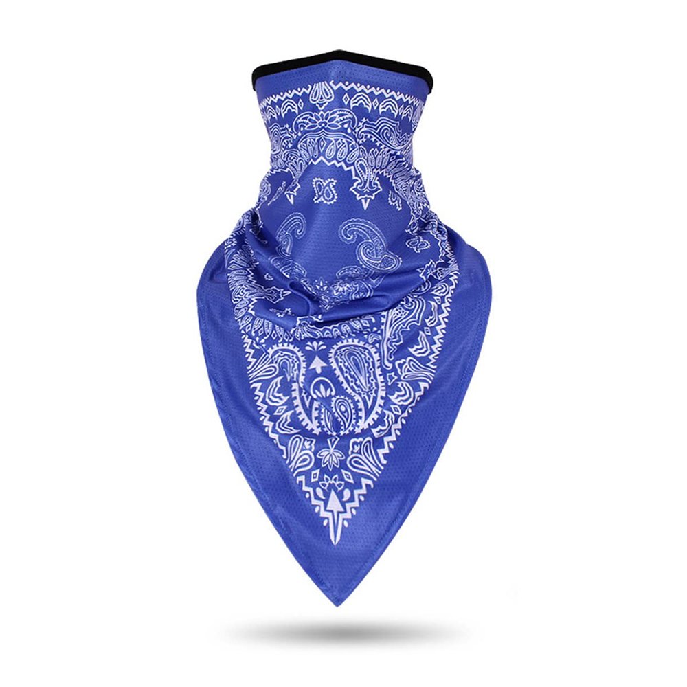 LKXHarleya Bandanas Headband - Quick Dry, UV Protection, Windproof Multifunctional Balaclava Face Mask Seamless Neck Gaiter Scarf Paisley Print Head Wraps(Blue)