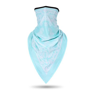LKXHarleya Bandanas Headband - Quick Dry, UV Protection, Windproof Multifunctional Balaclava Face Mask Seamless Neck Gaiter Scarf Paisley Print Head Wraps(Light Blue)