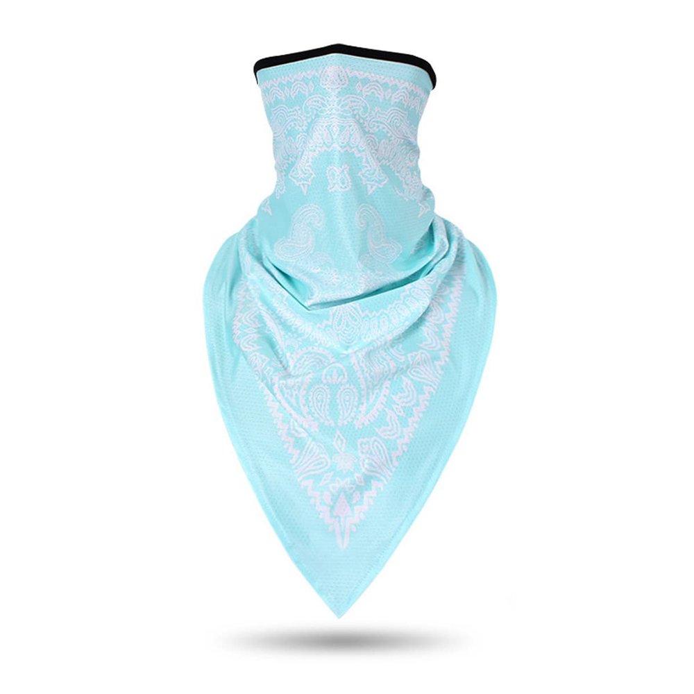 LKXHarleya Bandanas Headband - Quick Dry, UV Protection, Windproof Multifunctional Balaclava Face Mask Seamless Neck Gaiter Scarf Paisley Print Head Wraps(Light Blue)