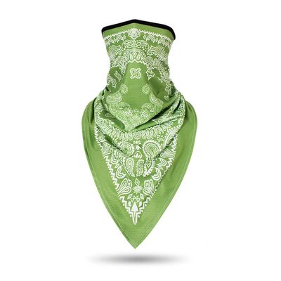 LKXHarleya Bandanas Headband - Quick Dry, UV Protection, Windproof Multifunctional Balaclava Face Mask Seamless Neck Gaiter Scarf Paisley Print Head Wraps(Green)
