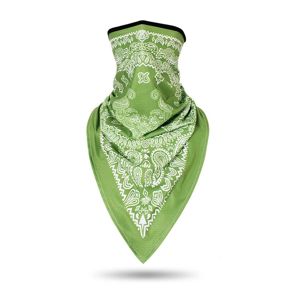 LKXHarleya Bandanas Headband - Quick Dry, UV Protection, Windproof Multifunctional Balaclava Face Mask Seamless Neck Gaiter Scarf Paisley Print Head Wraps(Green)