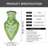 LKXHarleya Bandanas Headband - Quick Dry, UV Protection, Windproof Multifunctional Balaclava Face Mask Seamless Neck Gaiter Scarf Paisley Print Head Wraps(Green) view 2
