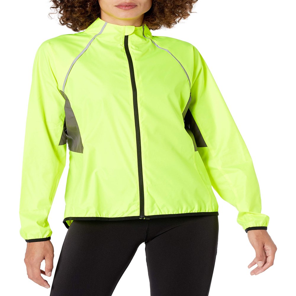 Amazon Essentials Women's Cycling Full-Zip Jacket, Neon Yellow, XX-Large