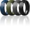ThunderFit Silicone Mens Wedding Rings, 10mm Wide 2.5mm Thick Rubber Wedding Bands-Variety Multipack 1-7 view 1