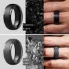 ThunderFit Silicone Mens Wedding Rings, 10mm Wide 2.5mm Thick Rubber Wedding Bands-Variety Multipack 1-7 view 3