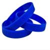 5 Colon Cancer Awareness Blue Ribbon Bracelets 100% Medical Grade Silicone Bracelet - Latex and Toxin Free - (5 Bracelets) view 1