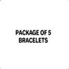 5 Colon Cancer Awareness Blue Ribbon Bracelets 100% Medical Grade Silicone Bracelet - Latex and Toxin Free - (5 Bracelets) view 2