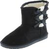 Forever Link Ann 36K Little Girls Shearling Bowtie Fur Boots,Black 36K,11 view 1