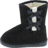Forever Link Ann 36K Little Girls Shearling Bowtie Fur Boots,Black 36K,11 view 2