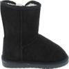 Forever Link Ann 36K Little Girls Shearling Bowtie Fur Boots,Black 36K,11 view 4