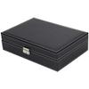 QOHNK Pu Leather Watch Jewelry Box High-End Organizer Storage Box Case for Watch Jewery Container Boxes Portable view 2
