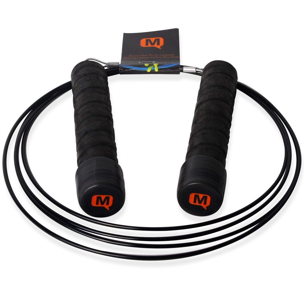 MUTE | Premium Speed Jump Rope with Grip Handles, Nylon-Coated Cable and Metal Bearings - Use for Gymnastics, Boxing, Functional Fitness and Cardiovascular Exercise (9')
