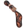 Circle Y Ladies/Youth Sunflower Vintage Spur Straps for Western Riding Boots | Floral Hand Tooled Leather, Stainless Steel Engraved Hardware | Equestrian/Rodeo Tack Accessories (X0710-1001) view 2