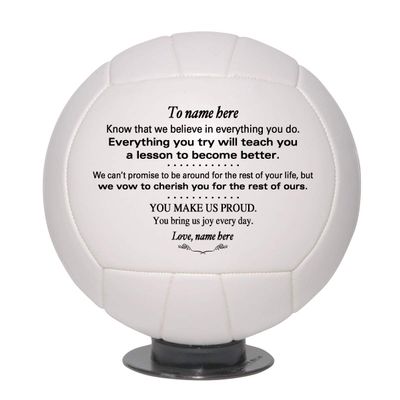 Personalized Custom Volleyball- Dad to Son - Mom to Son - Grandpa to Grandson - Grandma to Grandson - Graduation Birthday Wedding (Mini 6", Personalized)
