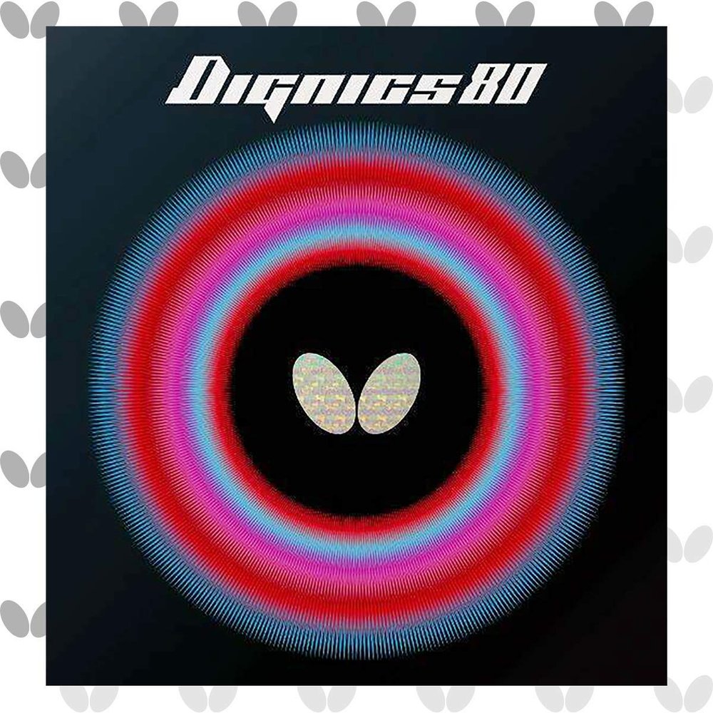 Butterfly Dignics 80 Table Tennis Rubber | Butterfly Table Tennis Rubber | 1.9 mm or 2.1 mm | Red or Black | 1 Inverted Table Tennis Rubber Sheet | Professional Table Tennis Rubber