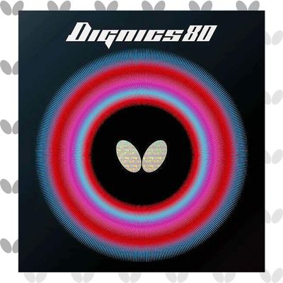 Butterfly Dignics 80 Table Tennis Rubber | Butterfly Table Tennis Rubber | 1.9 mm or 2.1 mm | Red or Black | 1 Inverted Table Tennis Rubber Sheet | Professional Table Tennis Rubber