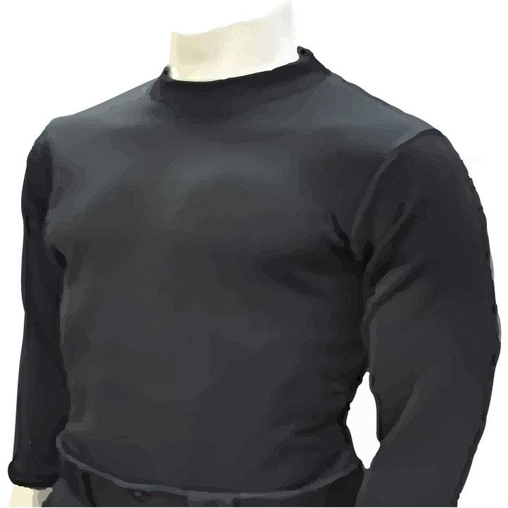 Smitty USA730 Foul Weather Long Sleeve Football Shirt - Made in USA (3X-Large) Black