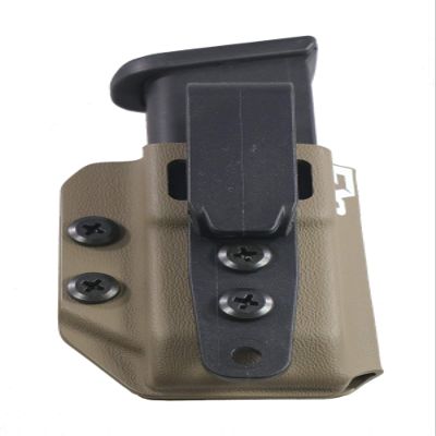 FDO Industries IWB/OWB 9mm/.40 Kydex Double Stack Pistol Mag Carrier -Made in USA- (Flat Dark Earth - Tuckable)