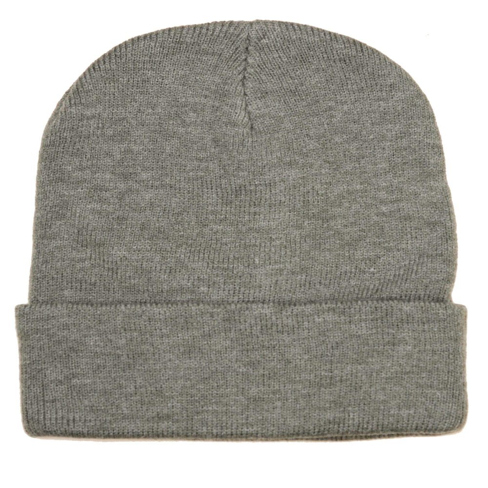 Cap911 Unisex Plain 12 inch Long Beanie - Many Colors (One Size, Ash Gray)