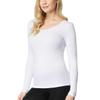 32 DEGREES Ladies' Heat Long Sleeve Scoop Neck Tee 2-Pack (XL, White/Grey) view 2