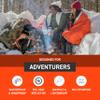S.O.L. Survive Outdoors Longer 90% Heat Reflective Emergency Blanket - for Disaster Preparedness Kit - Waterproof & Windproof - Fits up to 2 People - 58" x 98", 5.9 oz, Orange (Pack of 3) view 2