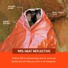 S.O.L. Survive Outdoors Longer 90% Heat Reflective Emergency Blanket - for Disaster Preparedness Kit - Waterproof & Windproof - Fits up to 2 People - 58" x 98", 5.9 oz, Orange (Pack of 3) view 4