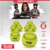 PowerNet Flexi-Soft Softballs, 12, 11-Inch Padded Balls, Portable Softball Pitching & Batting Practice Equipment Soft Balls view 2