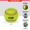 PowerNet Flexi-Soft Softballs, 12, 11-Inch Padded Balls, Portable Softball Pitching & Batting Practice Equipment Soft Balls view 3
