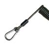 Retractable Tool Lanyard, Fishing Coiled Lanyard, Stainless Steel Inside Heavy Duty Fishing Safety Rope Extension Cord Tether, for Deep Sea Fishing Tools Rod Kayak Paddles, with Carabiner -2Pcs view 4