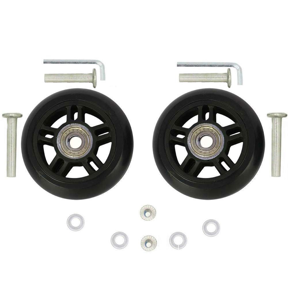 ORO 1 Pair Luggage Wheels Replacement 64 * 22mm Case Wheels with 8mm Bearings for Suitcase and Inline Outdoor Skate and Caster Board