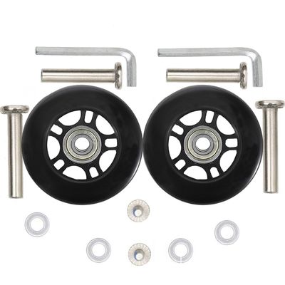 ORO 1 Pair Luggage Wheels Replacement 68x24mm(2.68"x0.94") with 8mm(0.31") Bearings 35mm(1.38")/40mm(1.57") Wheels for Suitcase and Inline Outdoor Skate