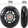 ORO 1 Pair Luggage Wheels Replacement 68x24mm(2.68"x0.94") with 8mm(0.31") Bearings 35mm(1.38")/40mm(1.57") Wheels for Suitcase and Inline Outdoor Skate view 3