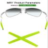 Mryok Replacement Earsocks for Oakley Crosshair 1.0 Sunglass - Green view 2