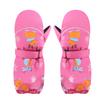 FakeFace Kids Ski Mittens for Girls Boys Winter Insulated Waterproof Ski Gloves Warm Fleece Lined 3-7 Y (Pink Rabbit, S: For Unisex Kids 3-7 Y) view 1
