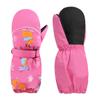 FakeFace Kids Ski Mittens for Girls Boys Winter Insulated Waterproof Ski Gloves Warm Fleece Lined 3-7 Y (Pink Rabbit, S: For Unisex Kids 3-7 Y) view 2