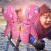 FakeFace Kids Ski Mittens for Girls Boys Winter Insulated Waterproof Ski Gloves Warm Fleece Lined 3-7 Y (Pink Rabbit, S: For Unisex Kids 3-7 Y) view 4