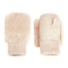 PURFUN Fuzzy Faux Fur Knitted Gloves Women Winter Thermal Soft Cycling Driving Fingerless Gloves Short Office Typing Writing Touch Screen Gloves Mitten Hand Warmer view 4