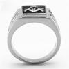 YVO Men's Personalized Stainless Steel Masonic Lodge Freemason Ring - Stainless Steel - Size 9 view 4