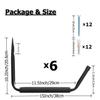 Whrsinlor Kayak Heavy Duty Storage Hooks, 15Inch Jumbo Arm Wall Mounted Canoe Storage Hanger 6 Pack Utility Organizer for Paddle Board, Surfboard, Snow Board, Wake Board view 2