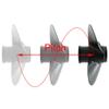 Made Aluminum Outboard Propeller for Mercury Engines 30-70HP, 13 Spline Tooth, RH view 4