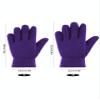 SATINIOR 3 Pairs Winter Fleece Gloves Kids Soft Warm Mitten for Boys Girls Full Fingers Outdoors Activities 5-12 Year(8-12 Years,Black, Purple, Navy Blue) view 2