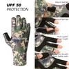 BASSDASH ALTIMATE Sun Protection Fingerless Fishing Gloves UPF 50+ Mens Womens UV Gloves for Kayaking Paddling Hiking Cycling Driving Shooting Training (Jungle Camo, XL) view 2